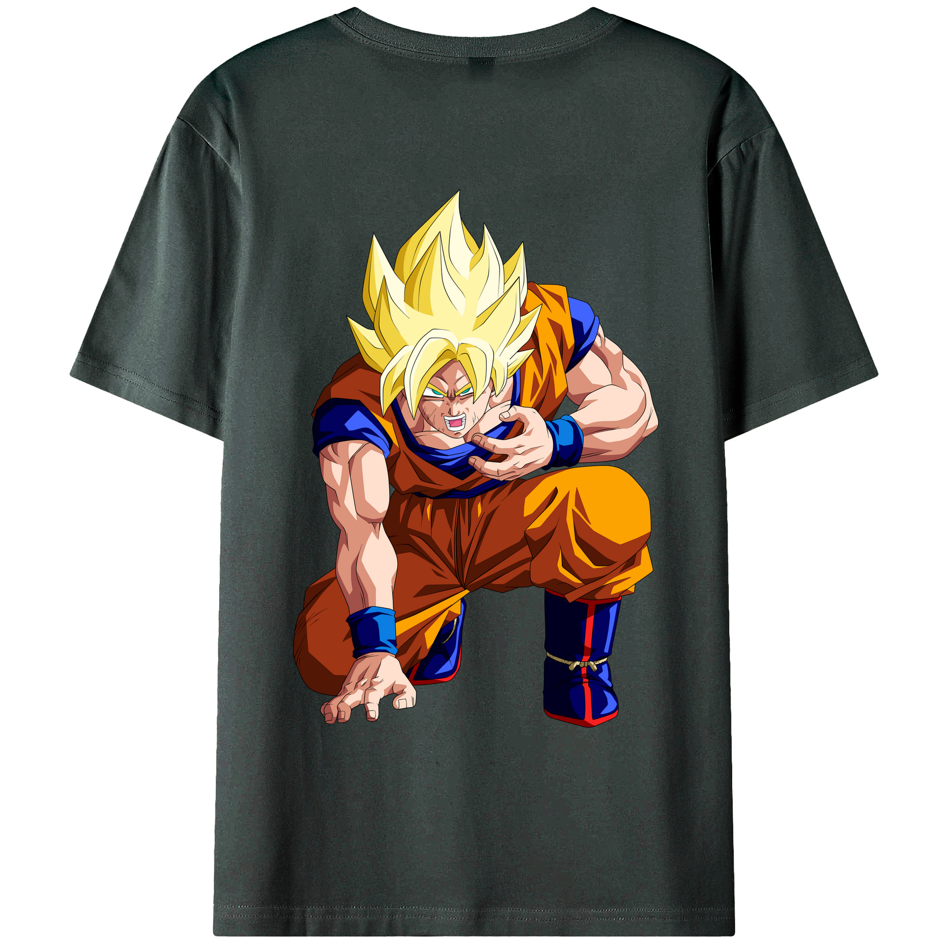 （画像用） ドラゴンボール 孫悟空（そん ごくう）Son Goku カカロット DRAGON BALL Kakarotto 綿100％ メンズ半袖Tシャツ（バックプリント） 通気性
